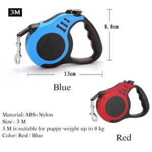 3M Retractable Dog Leash Automatic Flexible Dog Puppy Cat Traction Rope Belt Dog