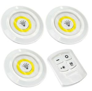 Led light with remote control set of 3 Emergency light